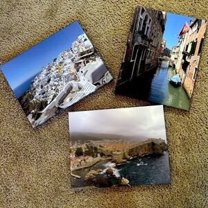 Set of 3 Europe Canvas Photos 11x14